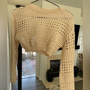 SHEIN Off-the-Shoulder Beige Sweater